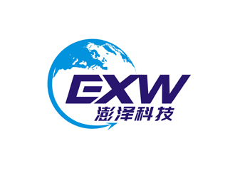 谭家强的EXW/澎泽科技国际物流公司标志logo设计