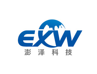 李贺的EXW/澎泽科技国际物流公司标志logo设计