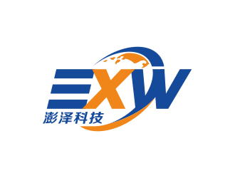 何嘉健的EXW/澎泽科技国际物流公司标志logo设计