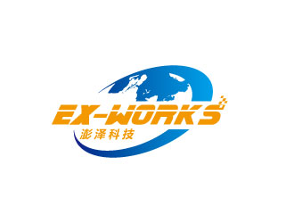 连杰的EXW/澎泽科技国际物流公司标志logo设计