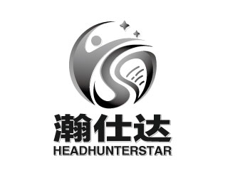 连杰的瀚仕达 headhunterstar猎头公司标志设计logo设计
