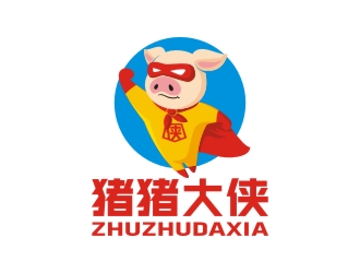 曾翼的猪猪大侠网络商城卡通形象logo设计