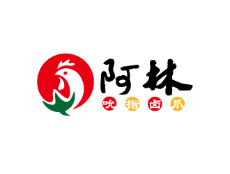 周金进的阿林吮指卤爪logo设计