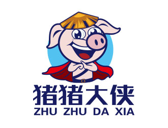 向正军的猪猪大侠网络商城卡通形象logo设计