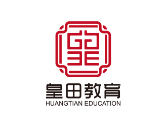 黄安悦的皇田教育机构标志设计logo设计