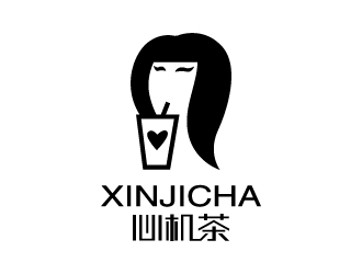 张俊的心机茶饮品奶茶logologo设计