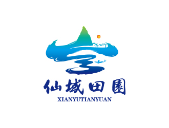 孙金泽的仙域田园山水画logologo设计