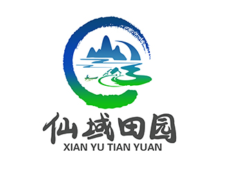潘乐的仙域田园山水画logologo设计