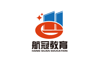 陈智江的航冠教育培训中心标志设计logo设计