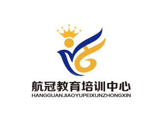 孙金泽的航冠教育培训中心标志设计logo设计
