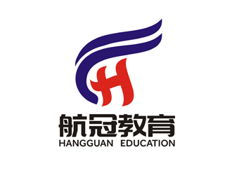 谭家强的航冠教育培训中心标志设计logo设计