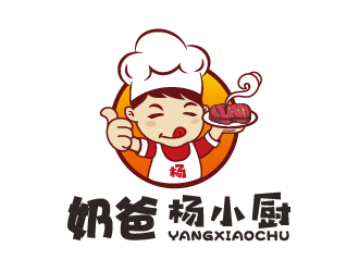 叶美宝的奶爸杨小厨外卖标志设计logo设计