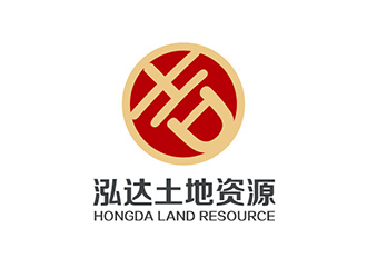 吴晓伟的泓达土地资源咨询服务有限公司标志logo设计