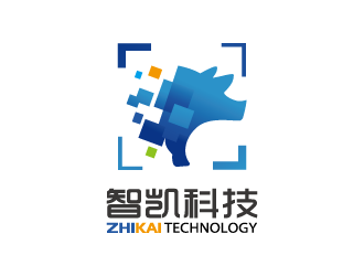 张晓明的青岛智凯科技有限公司logo设计