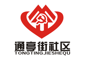 李杰的通亭街社区标志设计logo设计