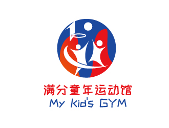 连杰的My Kid's GYM 满分童年运动馆logo设计