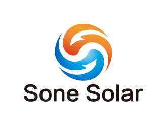 向正军的sone solar太阳能LED灯商标设计logo设计