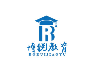 朱红娟的陕西博锐教育科技有限公司logo设计