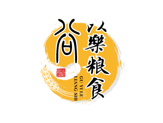 连杰的《谷以乐粮食》谷物粮食商标logo设计
