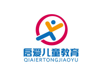 朱红娟的启爱儿童教育logo设计