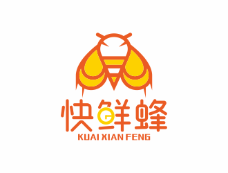 何嘉健的快鲜蜂logo设计