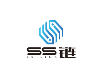 孙金泽的SS链物流平台标志设计logo设计