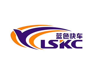 潘乐的蓝色快车物流公司标志设计logo设计