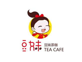 孙金泽的豆妹茶咖logo设计