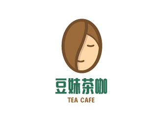 高开文的豆妹茶咖logo设计