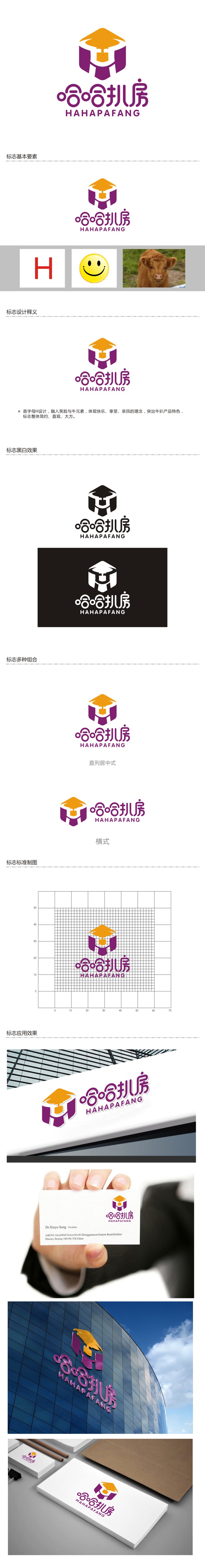 曾翼的哈哈扒房logo设计