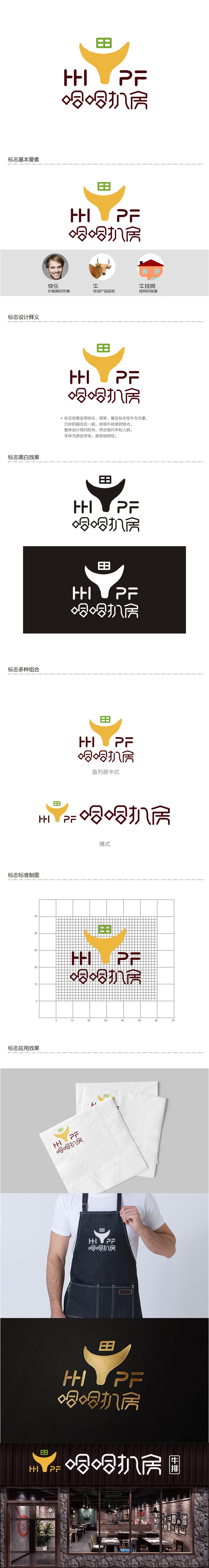 夏孟的哈哈扒房logo设计