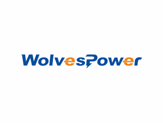 汤儒娟的WolvesPower字母LOGO设计，酷炫简洁，有力量感logo设计