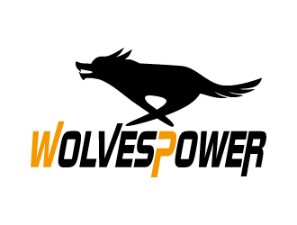 张俊的WolvesPower字母LOGO设计，酷炫简洁，有力量感logo设计