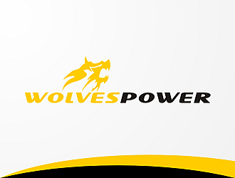 安齐明的WolvesPower字母LOGO设计，酷炫简洁，有力量感logo设计