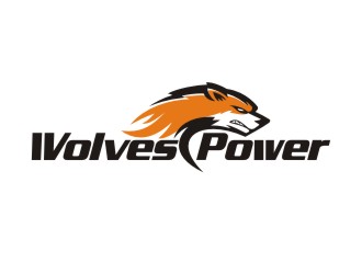 曾翼的WolvesPower字母LOGO设计，酷炫简洁，有力量感logo设计
