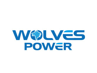 朱红娟的WolvesPower字母LOGO设计，酷炫简洁，有力量感logo设计