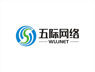 周都响的五际网络（wujnet）logo设计