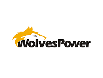 周都响的WolvesPower字母LOGO设计，酷炫简洁，有力量感logo设计