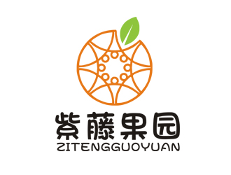 李正东的紫藤果园水果店标志logo设计