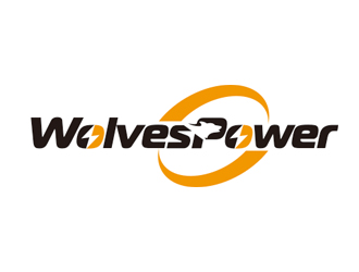 赵鹏的WolvesPower字母LOGO设计，酷炫简洁，有力量感logo设计