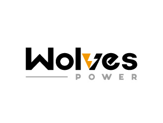 周金进的WolvesPower字母LOGO设计，酷炫简洁，有力量感logo设计