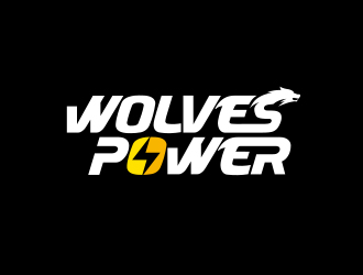 勇炎的WolvesPower字母LOGO设计，酷炫简洁，有力量感logo设计