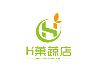 朱红娟的H菓蔬店logo设计