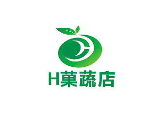 盛铭的H菓蔬店logo设计