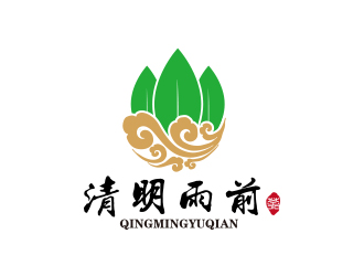 孙金泽的清明雨前茶叶logo设计