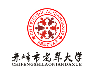 李正东的赤峰市老年大学校徽logo设计logo设计