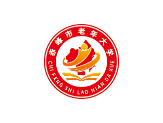 王涛的赤峰市老年大学校徽logo设计logo设计