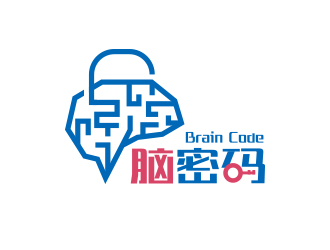 勇炎的脑密码logo设计