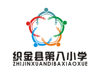 李正东的织金县第八小学校徽标志设计logo设计