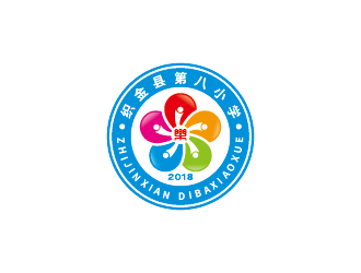 王涛的织金县第八小学校徽标志设计logo设计